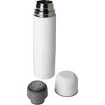 Termo de aço inoxidável reciclado com tampa estilo copo 750ml cor branco quarta vista