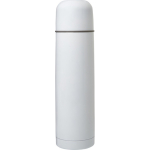 Termo de aço inoxidável reciclado com tampa estilo copo 750ml cor branco segunda vista frontal