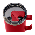 Copo com palhinha com isolamento de ar de parede dupla 1,2L cor vermelho vista detalhe 1