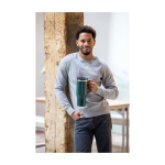 Copo com palhinha com isolamento de ar de parede dupla 1,2L imagem de estilo de vida