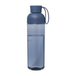 Garrafa de plástico reciclado com uma alça de silicone 600ml cor azul-marinho