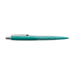 Caneta de metal Parker Jotter SE Global Icons tinta azul cor turquesa terceira vista frontal