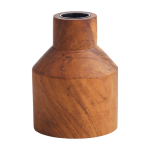 Porta-velas feito à mão proveniente de árvore de teca Originalhome cor madeira
