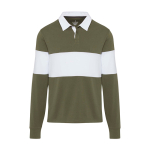 Polo unissexo de algodão orgânico estilo rugby 280 g/m2 Elevate NXT segunda vista frontal