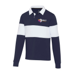Polo unissexo de algodão orgânico estilo rugby 280 g/m2 Elevate NXT vista impressão serigrafia