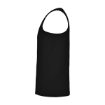 T-shirt desportiva infantil, etiqueta amovível 140 g/m2 Roly cor preto vista lateral