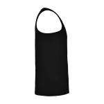 T-shirt desportiva infantil, etiqueta amovível 140 g/m2 Roly cor preto segunda vista com lateral