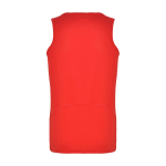 T-shirt desportiva infantil, etiqueta amovível 140 g/m2 Roly cor vermelho segunda vista traseira