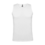 T-shirt desportiva infantil, etiqueta amovível 140 g/m2 Roly cor branco