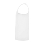 T-shirt desportiva infantil, etiqueta amovível 140 g/m2 Roly cor branco vista lateral