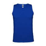 T-shirt desportiva infantil, etiqueta amovível 140 g/m2 Roly cor azul real