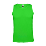 T-shirt desportiva infantil, etiqueta amovível 140 g/m2 Roly cor verde-lima