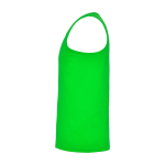 T-shirt desportiva infantil, etiqueta amovível 140 g/m2 Roly cor verde-lima vista lateral