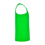 T-shirt desportiva infantil, etiqueta amovível 140 g/m2 Roly cor verde-lima segunda vista com lateral