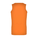 T-shirt desportiva infantil, etiqueta amovível 140 g/m2 Roly cor cor-de-laranja fluorescente segunda vista traseira
