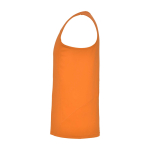 T-shirt desportiva infantil, etiqueta amovível 140 g/m2 Roly cor cor-de-laranja fluorescente vista lateral