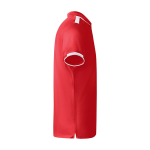 Polo desportivo infantil de poliéster, manga curta 140 g/m2 Roly cor vermelho segunda vista com lateral