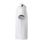 Polo desportivo infantil de poliéster, manga curta 140 g/m2 Roly cor branco segunda vista com lateral