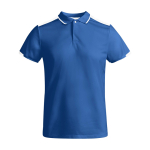 Polo desportivo infantil de poliéster, manga curta 140 g/m2 Roly cor azul real
