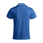 Polo desportivo infantil de poliéster, manga curta 140 g/m2 Roly cor azul real segunda vista traseira
