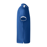 Polo desportivo infantil de poliéster, manga curta 140 g/m2 Roly cor azul real segunda vista com lateral