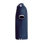 Polo desportivo infantil de poliéster, manga curta 140 g/m2 Roly cor azul-marinho vista lateral