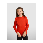 T-shirt técnica desportiva infantil manga comprida 150 g/m2 Roly cor preto imagem de estilo de vida