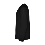 T-shirt técnica desportiva infantil manga comprida 150 g/m2 Roly cor preto vista lateral