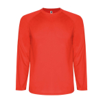 T-shirt técnica desportiva infantil manga comprida 150 g/m2 Roly cor vermelho
