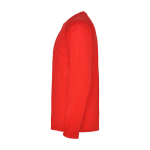 T-shirt técnica desportiva infantil manga comprida 150 g/m2 Roly cor vermelho vista lateral