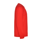 T-shirt técnica desportiva infantil manga comprida 150 g/m2 Roly cor vermelho segunda vista com lateral