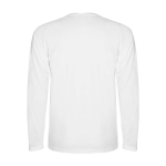 T-shirt técnica desportiva infantil manga comprida 150 g/m2 Roly cor branco segunda vista traseira