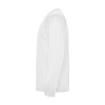 T-shirt técnica desportiva infantil manga comprida 150 g/m2 Roly cor branco vista lateral