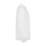 T-shirt técnica desportiva infantil manga comprida 150 g/m2 Roly cor branco segunda vista com lateral