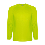 T-shirt técnica desportiva infantil manga comprida 150 g/m2 Roly cor amarelo fluorescente