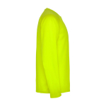 T-shirt técnica desportiva infantil manga comprida 150 g/m2 Roly cor amarelo fluorescente segunda vista com lateral