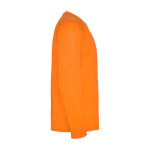 T-shirt técnica desportiva infantil manga comprida 150 g/m2 Roly cor cor-de-laranja fluorescente segunda vista com lateral