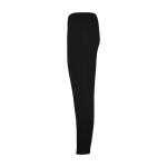Calças infantis com cintura elástica de poliéster 220 g/m2 Roly cor preto vista lateral