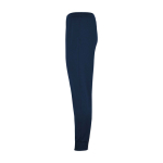 Calças infantis com cintura elástica de poliéster 220 g/m2 Roly cor azul-marinho vista lateral