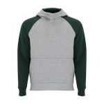 Camisola bicolor para criança com capuz 280 g/m2 Roly Badet cor verde garrafa