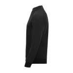 Camisola infantil manga comprida fecho curto 200 g/m2 Roly cor preto vista lateral