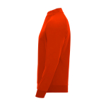 Camisola infantil manga comprida fecho curto 200 g/m2 Roly cor vermelho vista lateral