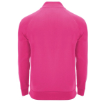Camisola infantil manga comprida, fecho de correr curto 200 g/m2 Roly cor rosa fluorescente segunda vista traseira