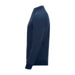 Camisola infantil manga comprida fecho curto 200 g/m2 Roly cor azul-marinho vista lateral