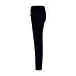 Calças desportivas infantis, algodão/poliéster 280 g/m2 Roly cor preto vista lateral