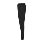 Calças desportivas infantis, algodão/poliéster 280 g/m2 Roly cor preto vista lateral