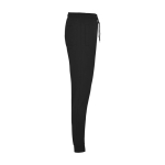 Calças desportivas infantis, algodão/poliéster 280 g/m2 Roly cor preto segunda vista com lateral