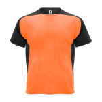 T-shirt sport bicolor infantil manga curta 140 g/m2 Roly Bugatti cor cor-de-laranja