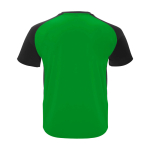 T-shirt sport bicolor infantil manga curta 140 g/m2 Roly Bugatti cor verde tropical segunda vista traseira