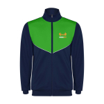 Fato de treino infantil, poliéster, cor a condizer 225 g/m2 Roly cor verde vista impressão serigrafia